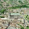 Photos aériennes de "cathédrale" - Photo réf. 61453 - De l'édifice des XIè et XIIè siècles, il subsiste la crypte, les tours et le reste date d'une reconstruction du XIIIè après l'incendie de 1194.