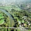 Photos aériennes de "Rhin" - Photo réf. 61750 - Une zone de verdure entre le canal du Rhône au Rhin et la rivière.