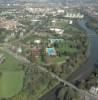 Photos aériennes de Mulhouse (68100) | Haut-Rhin, Alsace, France - Photo réf. A00324 - Le complexe sportif avec piscine et stade.