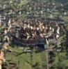 Photos aériennes de "avec" - Photo réf. A00387 - Il s'agit du plus petit bourg fortifi d'Alsace avec un centre conu en fer  cheval.