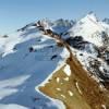 Photos aériennes de "neige" - Photo réf. 61884 - Le Pic de la Latte de Bazen enneigé au mois de Février dans les Pyrénées-Atlantiques.