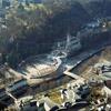 Photos aériennes de Lourdes (65100) - La Basilique Supérieure | Hautes-Pyrénées, Midi-Pyrénées, France - Photo réf. 61914 - L'esplanade du Rosaire conduisant à la basilique.