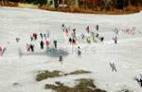 Photos aériennes de "ski" - Photo réf. 62047_10 - Les spectateurs en bordure de piste.