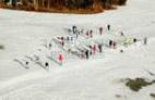 Photos aériennes de "ski" - Photo réf. 62047_6 - Le passage des skieurs