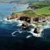 Photos aériennes de Hendaye (64700) - La Pointe Sainte-Anne | Pyrénées-Atlantiques, Aquitaine, France - Photo réf. 62132 - Face  la pointe les Deux-Jumeaux surgissent de l'Ocan.