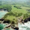 Photos aériennes de Hendaye (64700) | Pyrénées-Atlantiques, Nouvelle-Aquitaine, France - Photo réf. 62134 - Au loin, le chteau d'Antoine Abbadie.