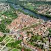 Photos aériennes de Muret (31600) - Le Centre Ville | Haute-Garonne, Midi-Pyrénées, France - Photo réf. 62187 - La ville s'est dveloppe le long de la Garonne.