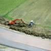 Photos aériennes de "engin" - Photo réf. 62355 - Construction d'un axe routier entre Blamont et Sarrebourg.