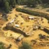 Photos aériennes - Chantiers et travaux publics - Photo réf. N001410 - Le chantier médiéval du château de Guédelon à Treigny (Yonne) a débuté en 1998.