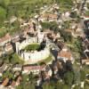 Photos aériennes de "Porte" - Photo réf. N002583 - L'édifice médiéval était entouré d'un double enceinte.