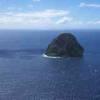 Photos aériennes - Paysages du littoral - Photo réf. N005947 - Le Rocher du Diamant en Martinique est un lieu particulirement pris par les plongeurs pour sa richesse de faune et de flore sous-marines.
