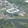 Photos aériennes de "stade" - Photo réf. N009311 - Le long de la Moselle le stade rénové.