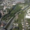 Photos aériennes de "canal" - Photo réf. N017980 - Le Canal du Rhône au Rhin et la rivière L'Allan traversent la ville