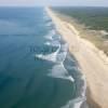 Photos aériennes - Paysages du littoral - Photo réf. N019634 - La longue plage de Lacanau en Gironde.