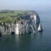 Photos aériennes - Paysages du littoral - Photo réf. N020230 - Les falaises d'Etretat en Haute-Normandie (Seine-Maritime).