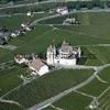 Photos aériennes de "vignoble" - Photo réf. N026812 - Le chteau d'Aigle en Suisse fut difi au 12 sicle par La Savoie et renferme aujourd'hui la collection du Muse de la Vigne et du Vin.