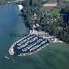 Photos aériennes - Ports et bateaux de plaisance - Photo réf. N027467 - Un port de plaisance du lac de Neuchâtel à Yvonand, en Suisse.