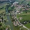 Photos aériennes de "Saône" - Photo réf. N027965 - Le canal de La Haute-Saône longe ici l'autoroute A36 appelée La Comtoise.