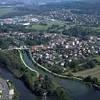 Photos aériennes de "Rhône" - Photo réf. N028171 - Le canal du Rhône au Rhin et Le Doubs passe par Voujeaucourt
