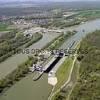 Photos aériennes - Transport fluvial et maritime - Photo réf. N030022 - Une écluse sur le Rhin à Krembs (Haut-Rhin).