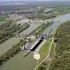 Photos aériennes - Transport fluvial et maritime - Photo réf. N030022 - Une cluse sur le Rhin  Krembs (Haut-Rhin).