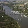 Photos aériennes de "fleuve" - Photo réf. N034414 - Pas moins de quatre ponts différents furent construits.