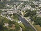 Photos aériennes de Josselin (56120) - Autre vue | Morbihan, Bretagne, France - Photo réf. T035446 - La vaste forteresse, construite au 11 sicle, fut rebtie par Olivier de Clisson au 14 sicle.