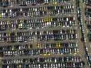 Photos aériennes de "voiture" - Photo réf. T037707 - Un site de stockage de voitures à Quincieux (Rhône).