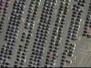 Photos aériennes de "moselle" - Photo réf. T039502 - Un parking rempli de voitures Smart sur le site de l'usine d'Hambach en Moselle.