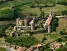 Photos aériennes de "siècle," - Photo réf. T040840 - Ce château féodal du XIIè siècle défendait autrefois le passage entre Cluny et Mâcon et possédait 13 tours.