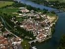 Photos aériennes de "riviere" - Photo réf. T046016 - C'est au niveau du pont à droite de l'image que Le Doubs se jette dans La Saône