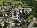 Photos aériennes de Pontmain (53220) | Mayenne, Pays de la Loire, France - Photo réf. T046528 - Suite  une apparition de la Vierge Marie en 1871, une basilique a t difie  Pontmain (Mayenne) en 1874  cot de la premire glise du village. 