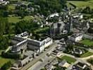 Photos aériennes de Pontmain (53220) - Autre vue | Mayenne, Pays de la Loire, France - Photo réf. T046539 - Une abbaye fut construite derrière la basilique.