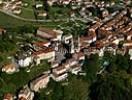 Photos aériennes - Villages - Photo réf. T047918 - Le bourg de Lalouvesc (Ardèche) situé au bord d'une falaise.