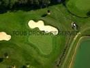 Photos aériennes de "trou" - Photo réf. T049376 - Une vue verticale du parcours de golf de Chailly-sur-Armanon (Cte-d'Or).