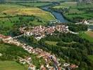 Photos aériennes de Pontailler-sur-Saône (21270) | Côte-d'Or, Bourgogne, France - Photo réf. T051507 - Le coeur du village se trouve sur l'le aux Moines.