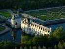 Photos aériennes de "Loire" - Photo réf. T055220 - Le Chteau de Chenonceau fait partie du Val de Loire class au Patrimoine Mondial de l'UNESCO.