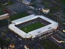Photos aériennes de "foot" - Photo réf. T056500 - Le stade Marcel Picot pendant un match de l'AS Nancy Lorraine, le club de football de Nancy (Meurthe-et-Moselle).
