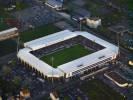 Photos aériennes de Tomblaine (54510) | Meurthe-et-Moselle, Lorraine, France - Photo réf. T056500 - Le stade Marcel Picot pendant un match de l'AS Nancy Lorraine, le club de football de Nancy (Meurthe-et-Moselle).