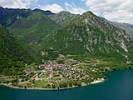 Photos aériennes - Paysages de montagne - Photo réf. T057757 - La commune d'Anfo au bord du lac d'Iseo en Italie.