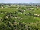 Photos aériennes de "vigne" - Photo réf. T059434 - Vue paysagère du vignoble à Chavanay (Loire).