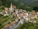 Photos aériennes de "village" - Photo réf. T059639 - Le village de Rochepaule est perché sur un col entre deux vallées (Ardèche).