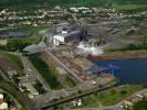 Photos aériennes de "usine" - Photo réf. T067204 - Le port industriel de Neuves-Maisons (Meurthe-et-Moselle) est le 2ème port fluvial français pour le déchargement de matières sidérurgiques.
