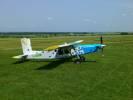 Photos aériennes de "aérodrome" - Photo réf. T069293 - Le Pilatus PC6 utilis pour larguer des parachutistes.