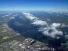 Photos aériennes de "estuaire" - Photo réf. T069422 - L'embouchure de la Loire et le Pont de Saint-Nazaire (Loire-Atlantique).
