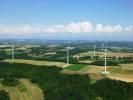 Photos aériennes de "eolienne" - Photo réf. T069720 - Des éoliennes dans la Drôme.