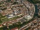 Photos aériennes - Villes - Photo réf. T069991 - Le centre ville de Verdun (Meuse) avec la cathédrale, l'ancien palais épiscopal et le marché couvert.