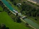 Photos aériennes - Transport fluvial et maritime - Photo réf. T070159 - Une péniche passant une écluse à Ecrouves. (Meurthe-et-Moselle)