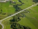 Photos aériennes de "viaduc" - Photo réf. T082406 - Un viaduc en arche sur une rivière en boucle dans le Territoire de Belfort.