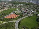 Photos aériennes de Montbéliard (25200) - Les Batteries du Parc, le Mont Christ et les usines Peugeot | Doubs, Bourgogne-Franche-Comté, France - Photo réf. T073268